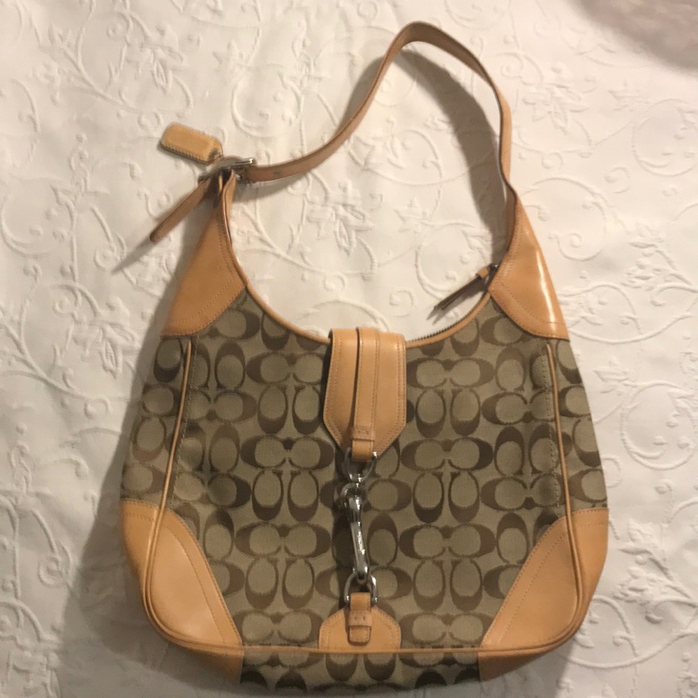 Coach Signature Canvas & Leather Soho Bag